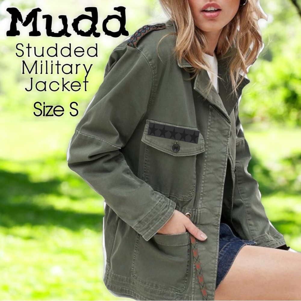 Mudd Women's Green Military Jacket